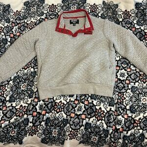 Gray quilted Iowa state top